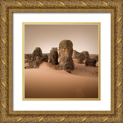 Erg Admer Gold Ornate Wood Framed Art Print with Double Matting by Billet, Jean-Luc