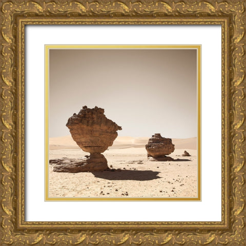 Erg Admer Gold Ornate Wood Framed Art Print with Double Matting by Billet, Jean-Luc