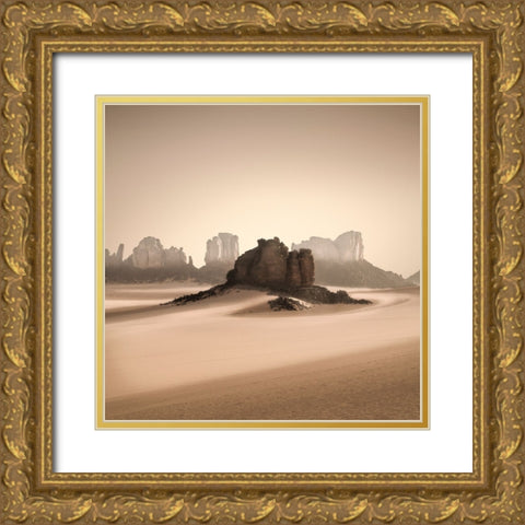 Erg Admer Gold Ornate Wood Framed Art Print with Double Matting by Billet, Jean-Luc