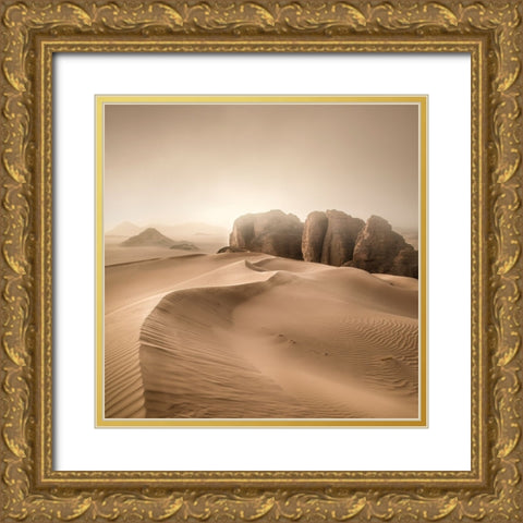 Erg Admer Gold Ornate Wood Framed Art Print with Double Matting by Billet, Jean-Luc