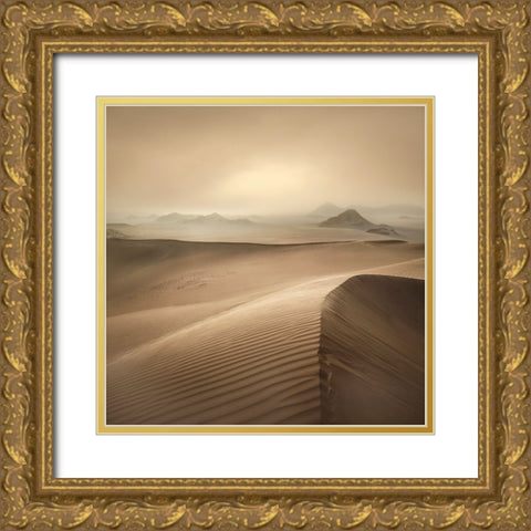 Erg Admer Gold Ornate Wood Framed Art Print with Double Matting by Billet, Jean-Luc