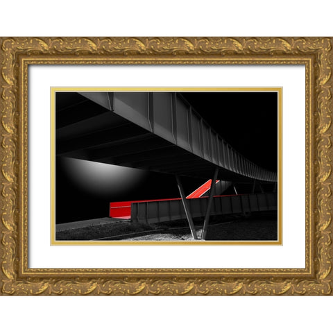 The Red Slide Gold Ornate Wood Framed Art Print with Double Matting by Weber, Roland