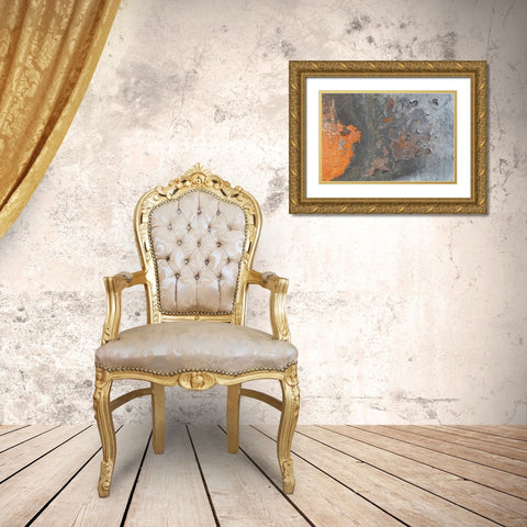 Texture 04 Gold Ornate Wood Framed Art Print with Double Matting by 1x Studio III