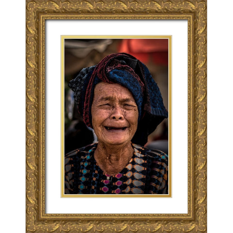 Mix Emotions Gold Ornate Wood Framed Art Print with Double Matting by Carlos Duran, Juan