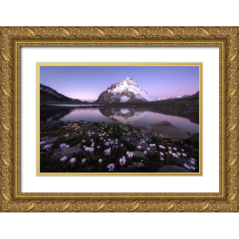 Dawn Gold Ornate Wood Framed Art Print with Double Matting by Hao, Damon