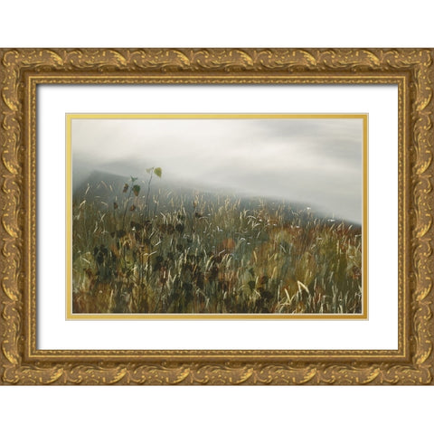 In the field Gold Ornate Wood Framed Art Print with Double Matting by Talen, Nel