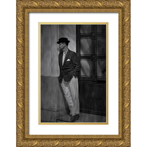 Waiting Gold Ornate Wood Framed Art Print with Double Matting by Dupont, Isabelle
