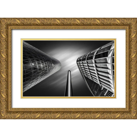 Searching The Light Gold Ornate Wood Framed Art Print with Double Matting by Figueras, Antoni