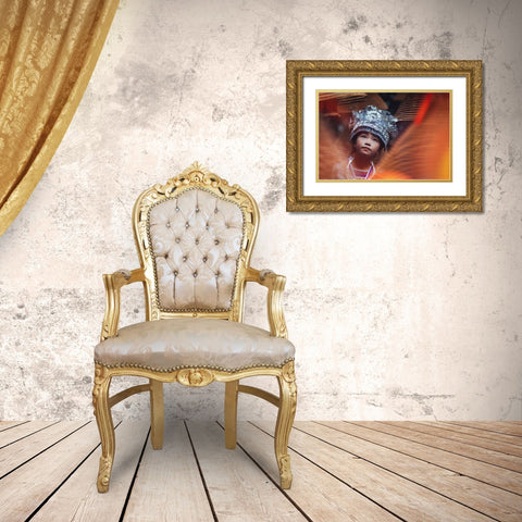 Saving Face - The Anthology - III Gold Ornate Wood Framed Art Print with Double Matting by Steverson, Michael