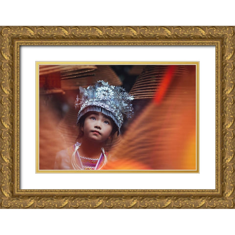 Saving Face - The Anthology - III Gold Ornate Wood Framed Art Print with Double Matting by Steverson, Michael