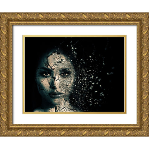 Broken Gold Ornate Wood Framed Art Print with Double Matting by Engelbos, Mieke