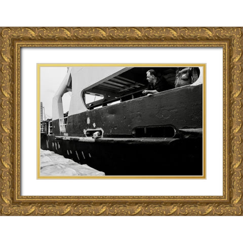 Roro Michalis Gold Ornate Wood Framed Art Print with Double Matting by Koulouridis, George