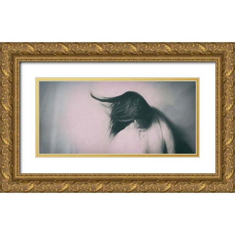 Absent Heart Gold Ornate Wood Framed Art Print with Double Matting by Sherin.Abdou