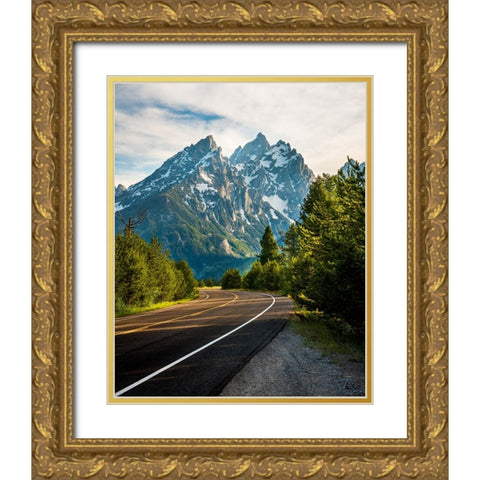 A Way Forward Gold Ornate Wood Framed Art Print with Double Matting by Iqbal, Syed