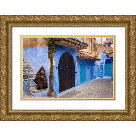 In The Past Gold Ornate Wood Framed Art Print with Double Matting by Mirica, Dan