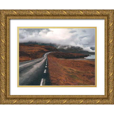 Iceland Road Trip Gold Ornate Wood Framed Art Print with Double Matting by Artemiadi, Dora
