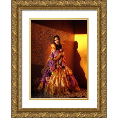 I Keep The Memory Of You Gold Ornate Wood Framed Art Print with Double Matting by Lagaa, Kahar