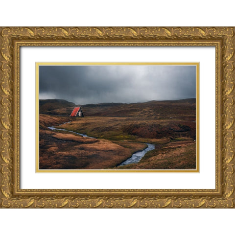 Solitude Gold Ornate Wood Framed Art Print with Double Matting by G, May