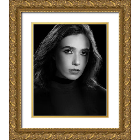 Sultry Gold Ornate Wood Framed Art Print with Double Matting by E Ong, S