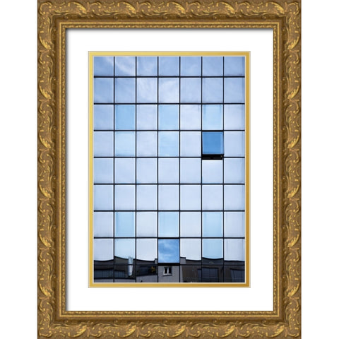 Edge of town Gold Ornate Wood Framed Art Print with Double Matting by Pfeiffer, Peter