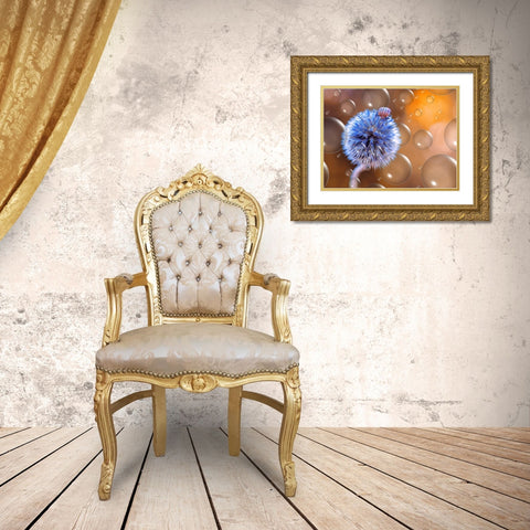 Blue Exoplanet... Gold Ornate Wood Framed Art Print with Double Matting by Dufour, Thierry
