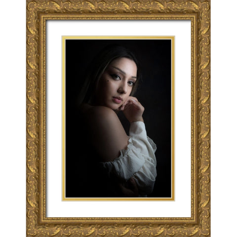 Maki Gold Ornate Wood Framed Art Print with Double Matting by Franke, Ruth