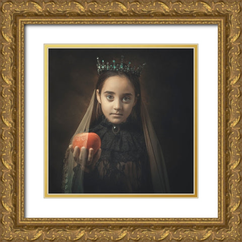 Temptation Gold Ornate Wood Framed Art Print with Double Matting by Guerra, Pasquale