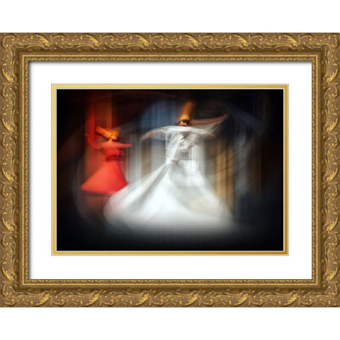 LetS Dance Gold Ornate Wood Framed Art Print with Double Matting by Shawki, Mohamed