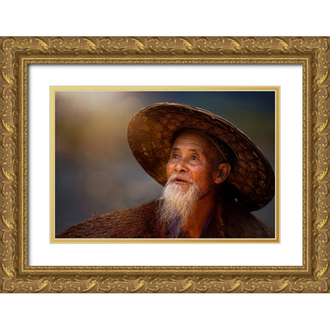 River Stories - II Gold Ornate Wood Framed Art Print with Double Matting by Steverson, Michael