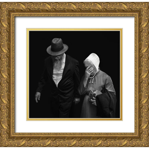 Amish Gold Ornate Wood Framed Art Print with Double Matting by Getsadze, Zurab