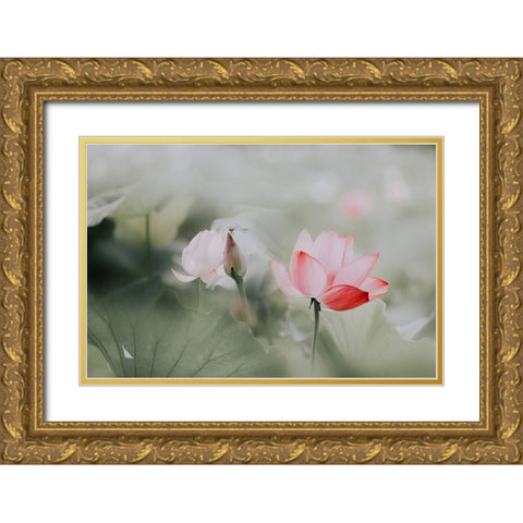 Beauty Gold Ornate Wood Framed Art Print with Double Matting by Kim, Youngil