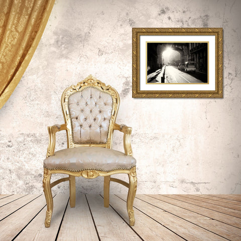 Sunset In Lisbone Gold Ornate Wood Framed Art Print with Double Matting by Kozuh, Primoz