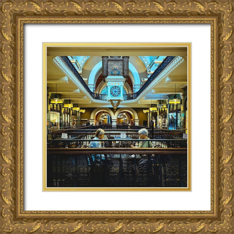 Head To Head Gold Ornate Wood Framed Art Print with Double Matting by Alghasham, Kawthar