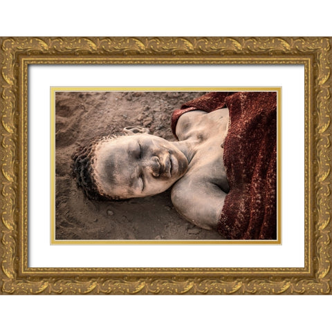 Dreaming Of His Cows Gold Ornate Wood Framed Art Print with Double Matting by Cole, Trevor