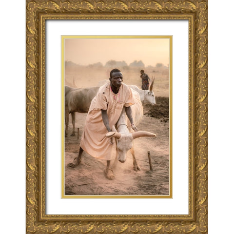 A Symbiotic Bond Gold Ornate Wood Framed Art Print with Double Matting by Cole, Trevor