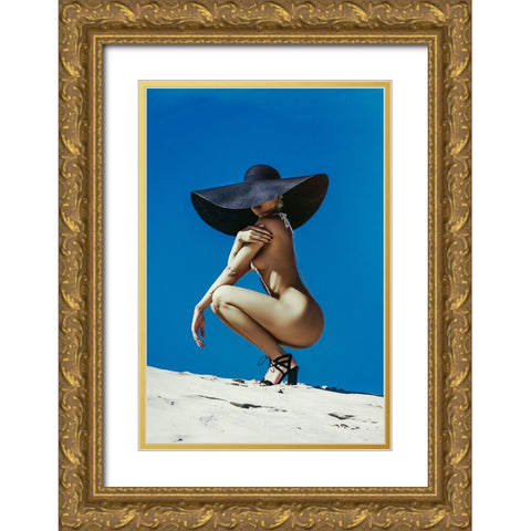 With a right hat, nothing else matters Gold Ornate Wood Framed Art Print with Double Matting by Bolgov (Axe), Ruslan