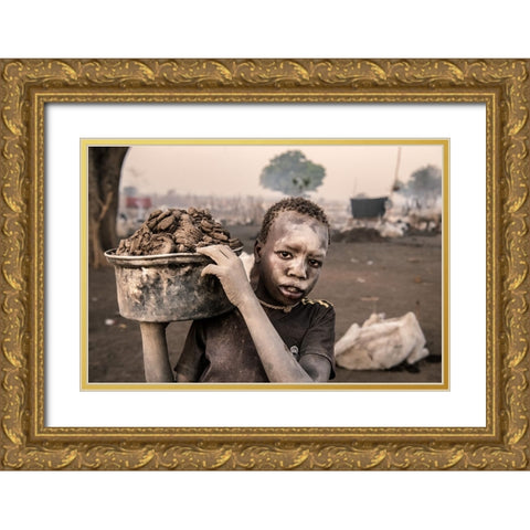 Fuel Of Life Gold Ornate Wood Framed Art Print with Double Matting by Cole, Trevor