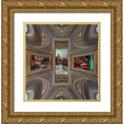 Vatican Ceilings I Gold Ornate Wood Framed Art Print with Double Matting by Parejo, Jose