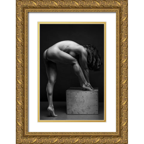 Bodyscape Gold Ornate Wood Framed Art Print with Double Matting by Belovodchenko, Anton