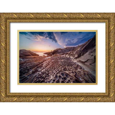 Time Not Wasted Gold Ornate Wood Framed Art Print with Double Matting by Doretti, Pamela