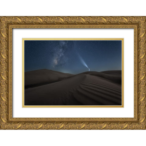 Light Up The Sky Gold Ornate Wood Framed Art Print with Double Matting by Sulaiman Alshehhi, Ahmed