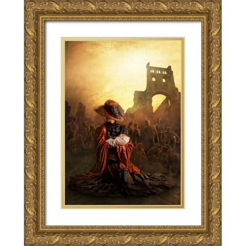 Limbo Gold Ornate Wood Framed Art Print with Double Matting by Kiciak, Christophe
