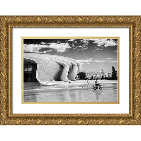 Baku Gold Ornate Wood Framed Art Print with Double Matting by Mghebrishvili, Nino