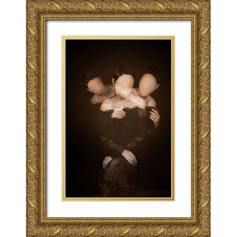 Faceless Gold Ornate Wood Framed Art Print with Double Matting by Shadkhast, Naghmeh