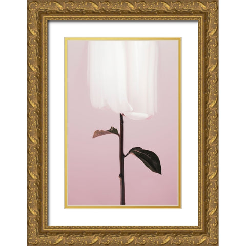 Peony 19 Gold Ornate Wood Framed Art Print with Double Matting by 1x Studio III