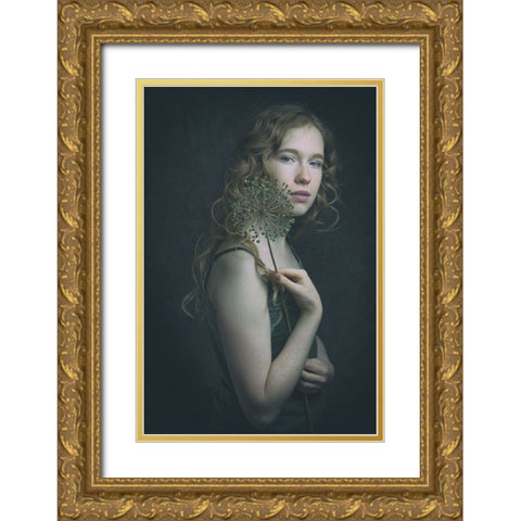 The Beauty Gold Ornate Wood Framed Art Print with Double Matting by Franke, Ruth