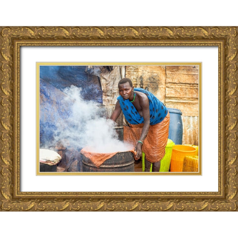 Hard Work Gold Ornate Wood Framed Art Print with Double Matting by Wiener, Iris