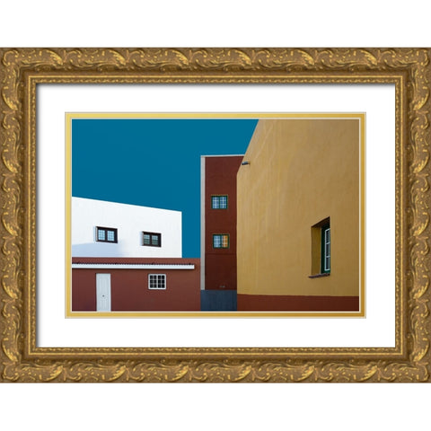 Walls and windows Gold Ornate Wood Framed Art Print with Double Matting by Schuster, Inge