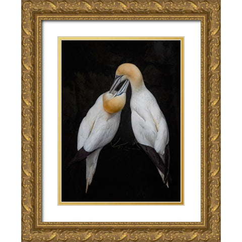 Intimate Lover Gold Ornate Wood Framed Art Print with Double Matting by Fu, Molly