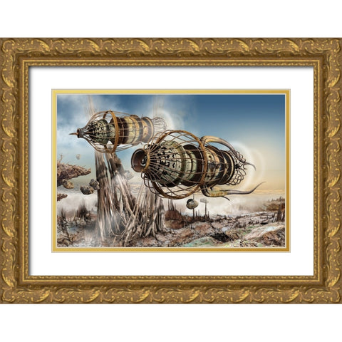 A Memory From The Future Gold Ornate Wood Framed Art Print with Double Matting by Penchev, Radoslav